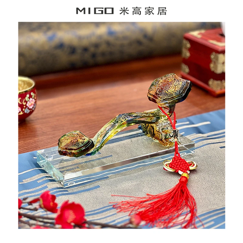 【米高家居】水晶琉璃如意招财摆件开业乔迁送礼家居摆件