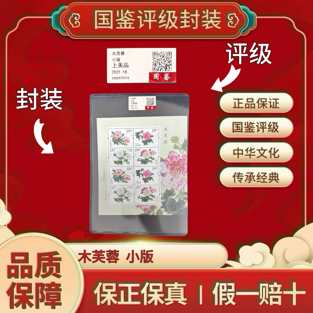2021-18 木芙蓉 小版  国鉴评级上美品