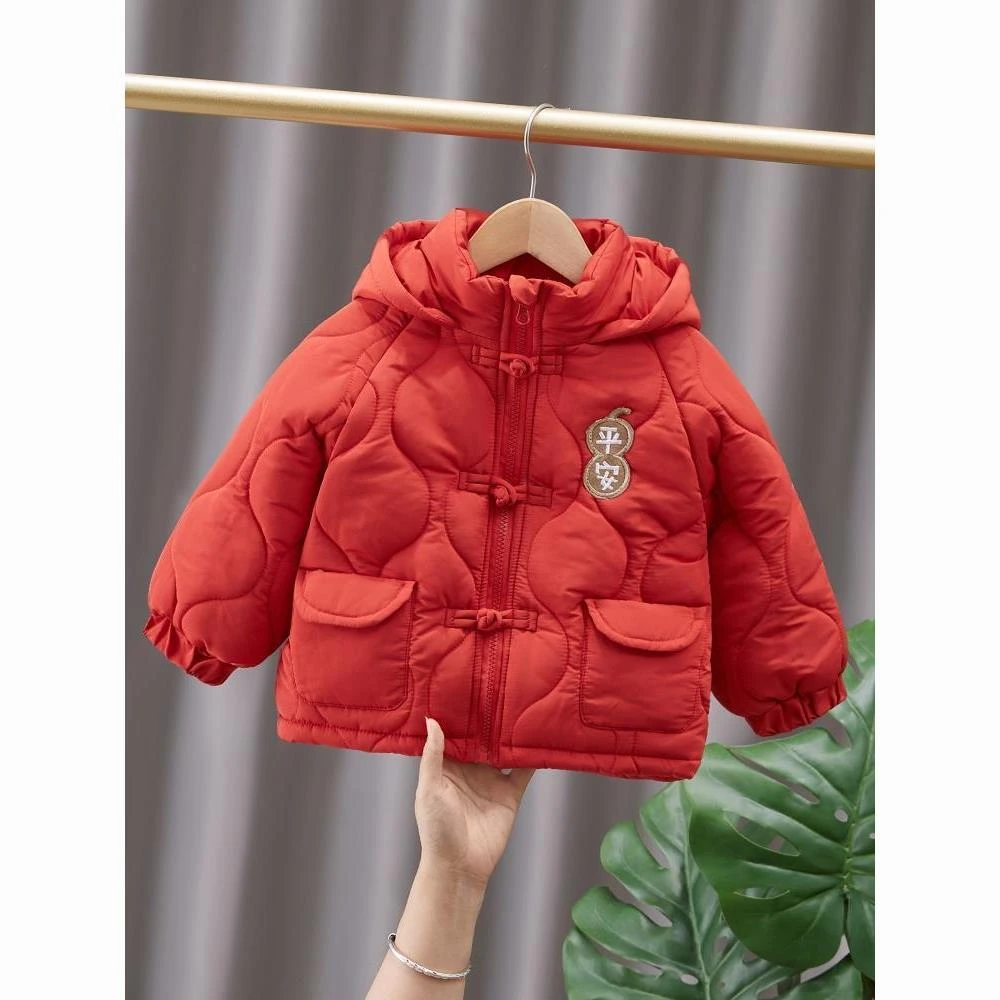 拜年服男童唐装冬季过年国风儿童女童汉服宝宝秋冬装加厚新年外套