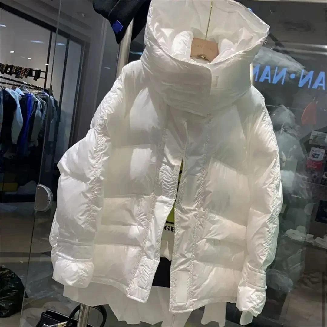 白色外套女休闲外穿设计感面包服显瘦爆款秋冬季潮