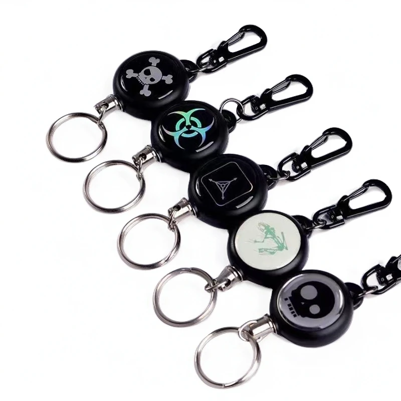 多多户外TAD高回弹伸缩钢丝绳钥匙环防丢防盗钥匙扣