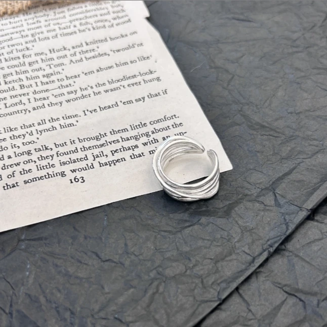 925银戒指  JIUJIU 【颜妤】小众多层个性素款百搭时尚戒指