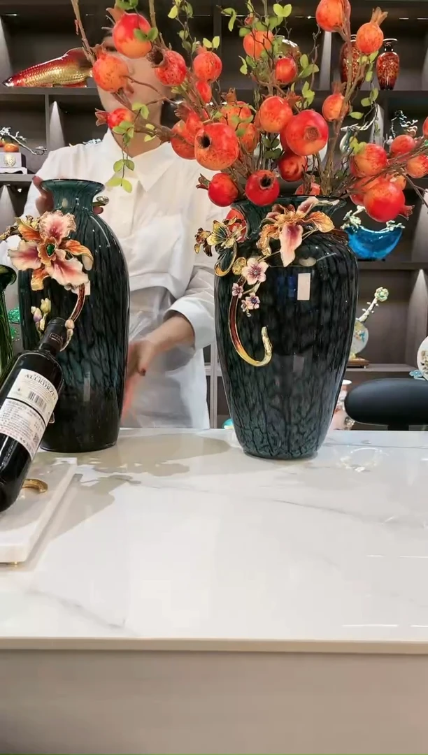 【闪购商品】书法大号花瓶+石榴花