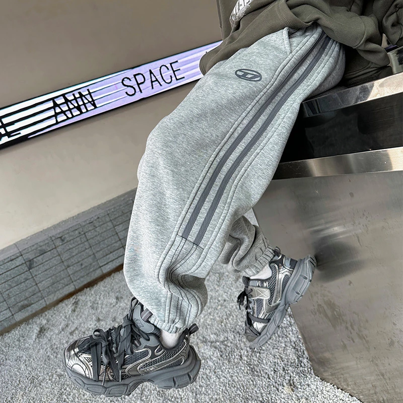 男童裤子春秋款2025新款儿童秋装加绒运动裤中大童卫裤秋季休闲裤