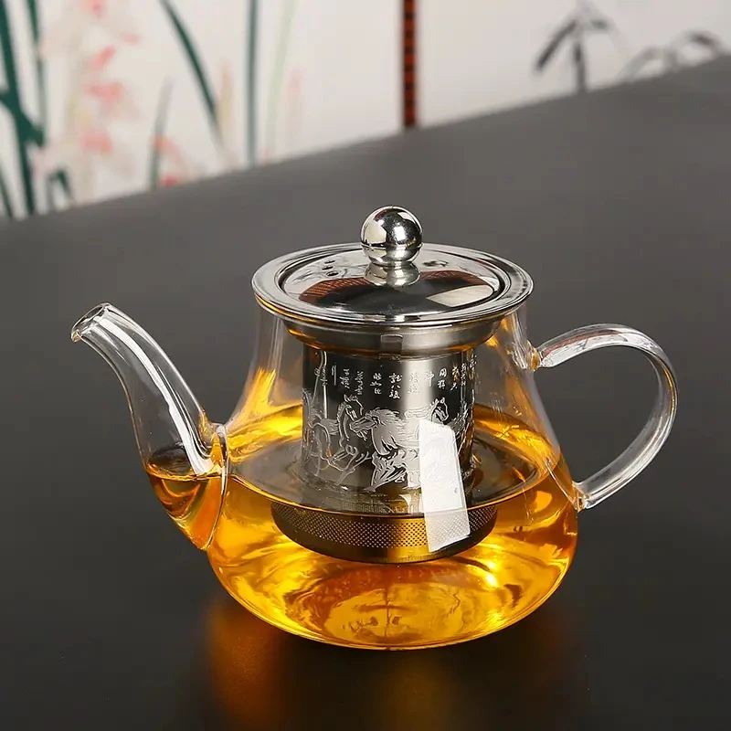 耐热高温玻璃泡茶壶可明火加热家用功夫茶壶茶具加厚过滤花茶