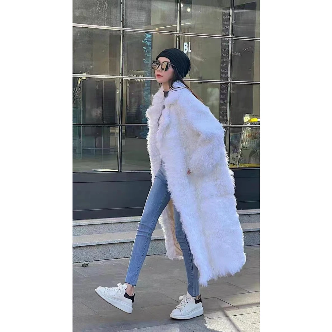 【气质女人】高定轻奢网红时尚托卡长款皮草大衣外套223020-1