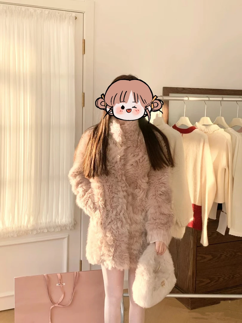 【断货王】轻奢网红托斯卡纳皮毛一体皮草外套68897-1