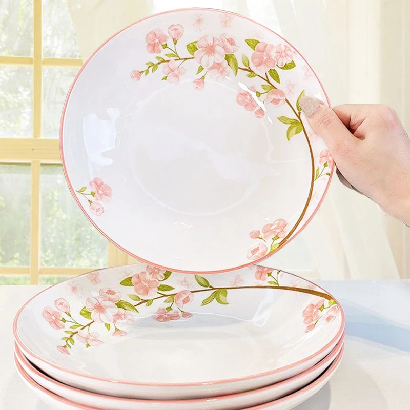 【6个装】沁园春8英寸圆盘【图案随机】