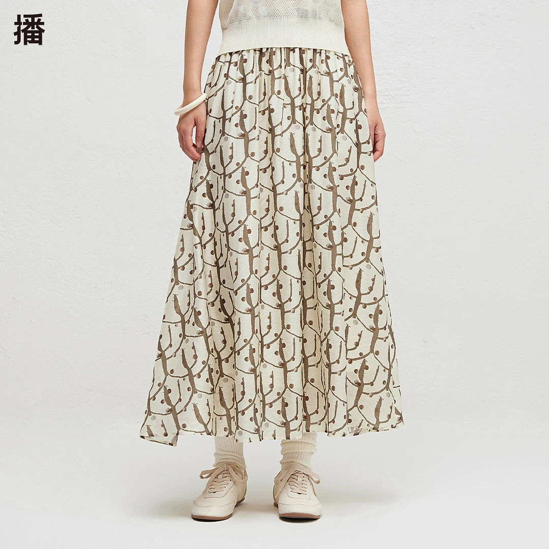 播 BROADCAST | HOUZICHAO弹力松紧腰半身裙BDR3BD3340