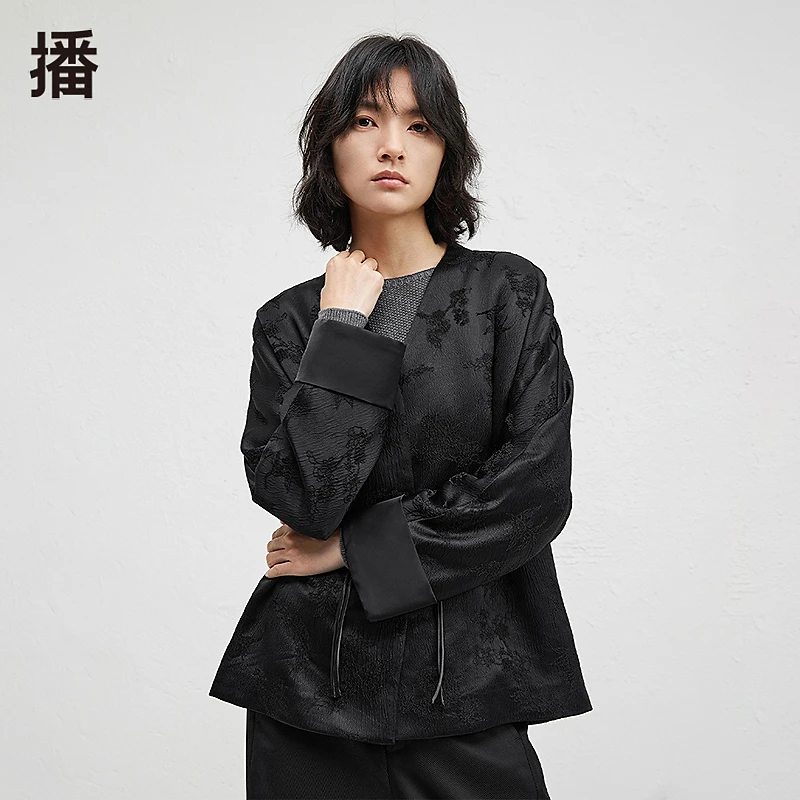 【商场同款】播新中式飘带盘扣外套BDR8WD3393