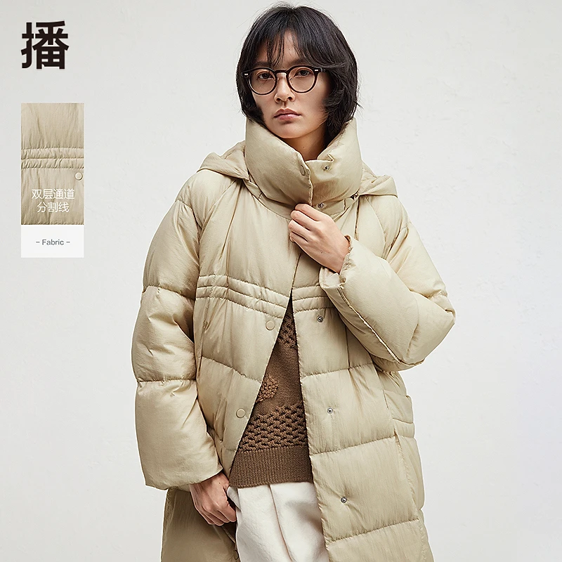 播broadcast平整舒适直袖羽绒服DDR4RD5137+DDS1RD3612