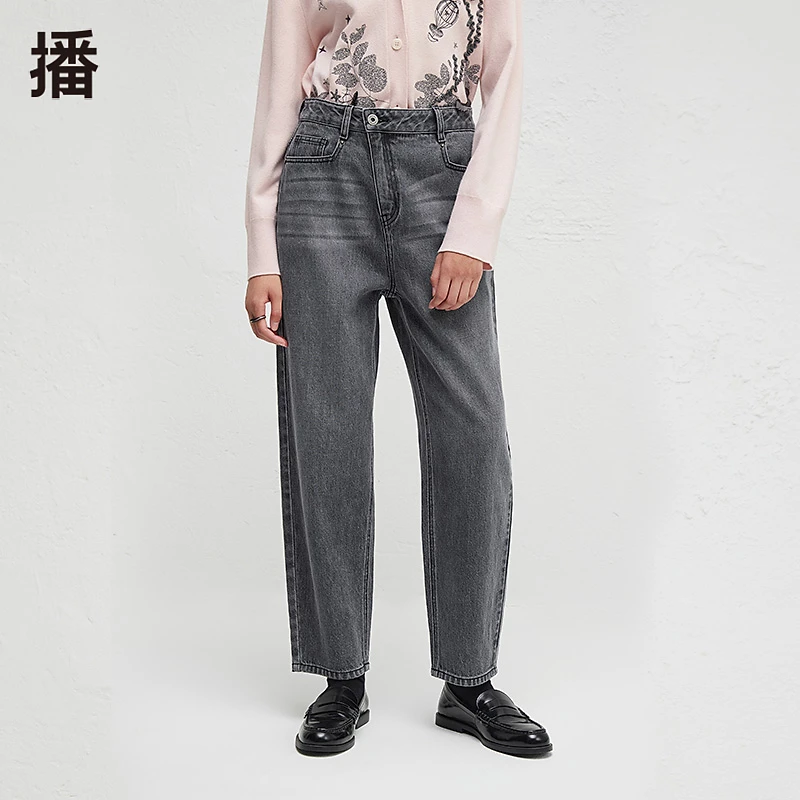 broadcast/播秋季方形尖头口袋牛仔裤BDR3KD3266