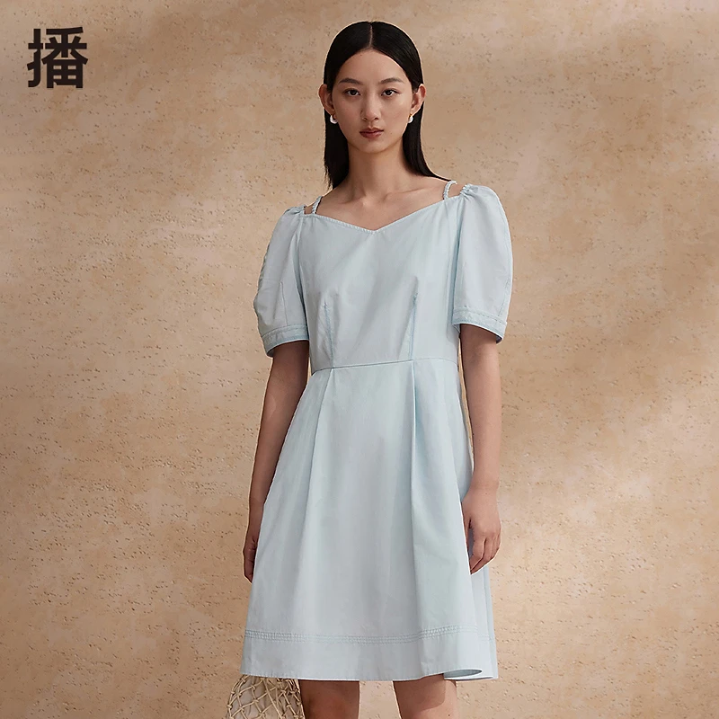 「欧若风」播24夏侧边斜插口袋连衣裙BDR2LD1699
