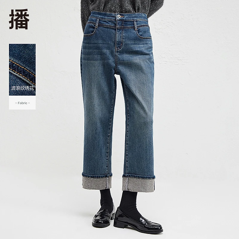 「欧若风」播时尚简约可系带高腰裤子BDR4KD3903