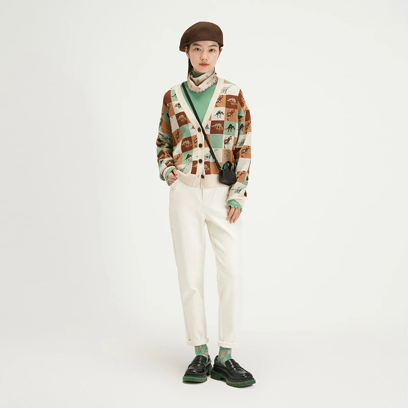 【商场同款】播休闲宽松V领针织开衫BDP3UD1600佐杜洛夫斯基的沙丘