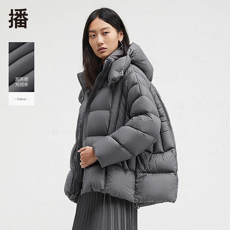 播温暖舒适连帽半高领羽绒服BDR4RD4114