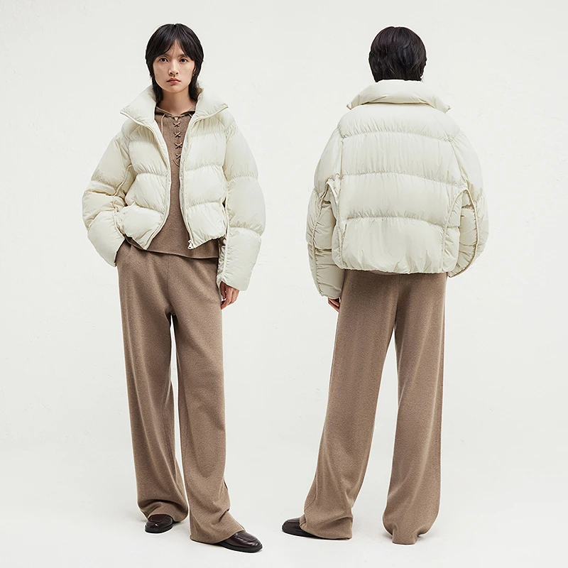 播保暖简约宽松舒适立领羽绒服DDR4RD5157