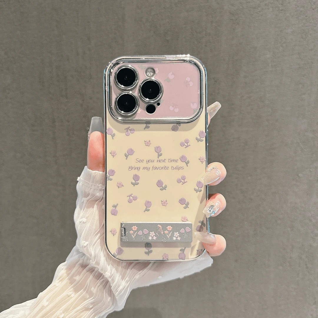 ins紫色郁金香适用苹果15promax手机壳iPhone13/14高颜值11/12pro