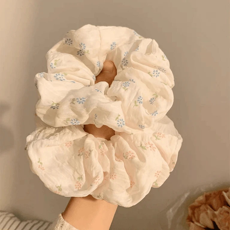 森系碎花大肠发圈女2024春夏新款韩系温柔高级感头饰发绳头绳发饰