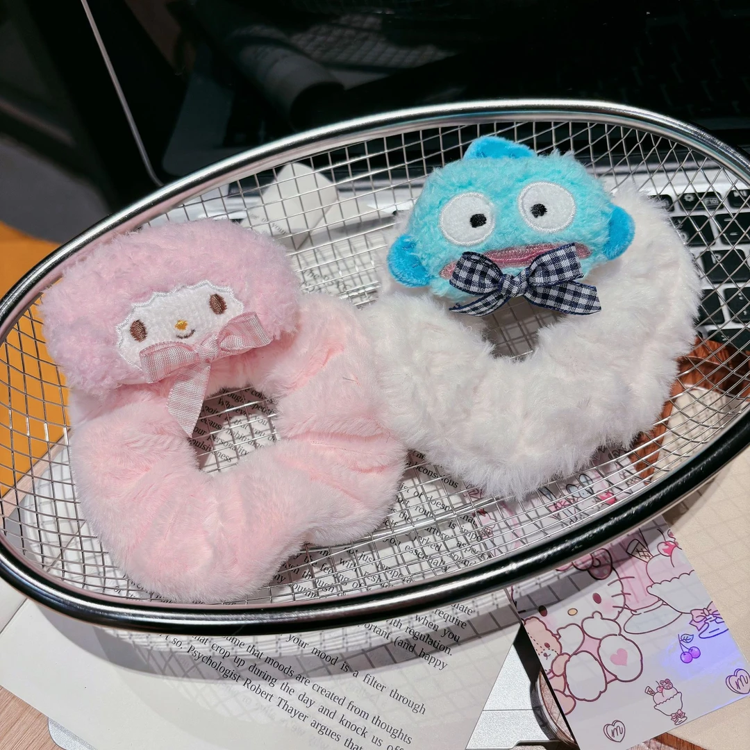 三丽鸥piano小羊小丑鱼毛绒发圈大肠圈卡通少女心百搭发饰