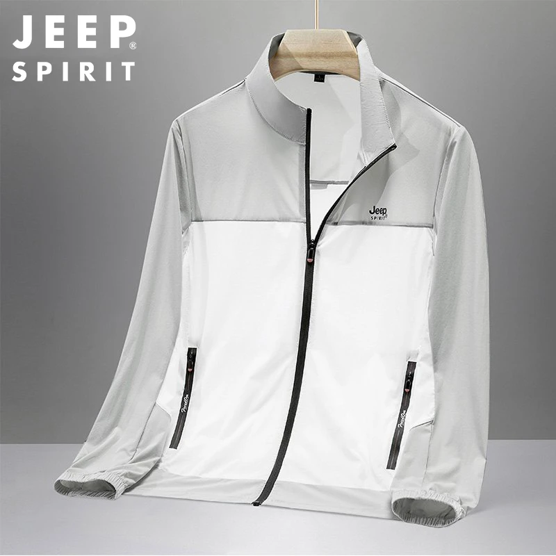 JEEP吉普防晒衣男士夏季新款冰丝透气轻薄外套钓鱼速干户外防晒服