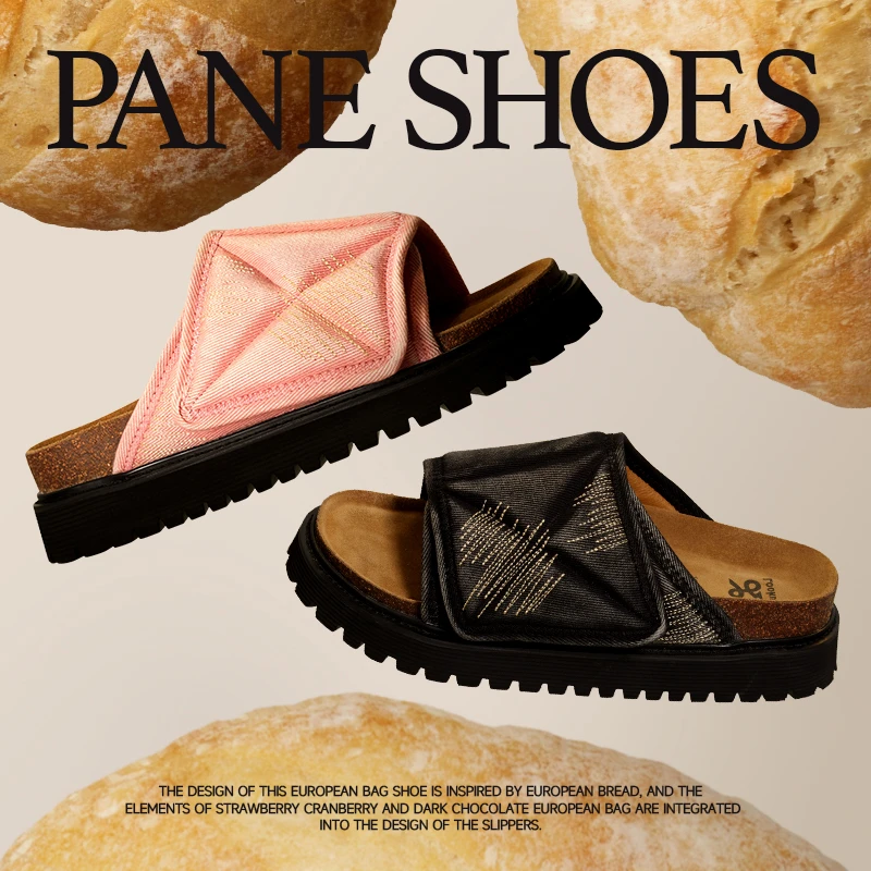 Lookun潮牌刺绣欧包拖鞋休闲鞋百搭魔术贴