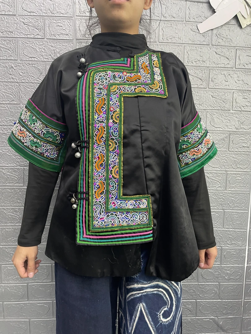挑升古绣原装侗族上衣