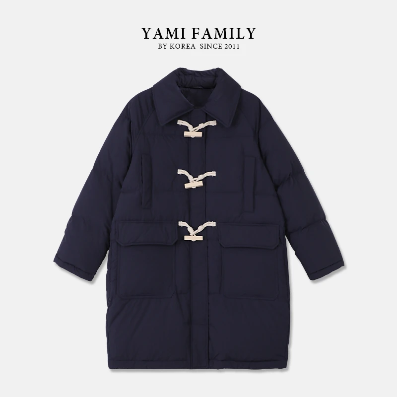 XH YM 720 韩系牛角扣羽绒服保暖冬季宽松加厚韩版百搭羽绒服休闲