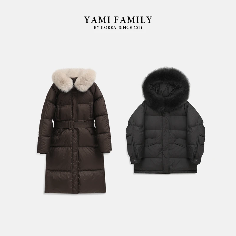 YS YM 鹅绒服合集大毛领宽松保暖冬季百搭女士连帽羽绒服时尚