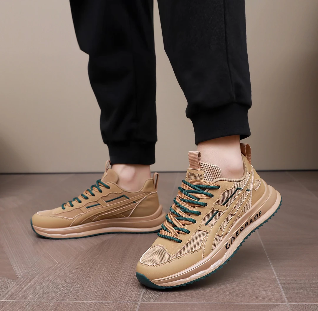 男士百搭夏季透气时尚网面轻便舒适软底跑步休闲鞋