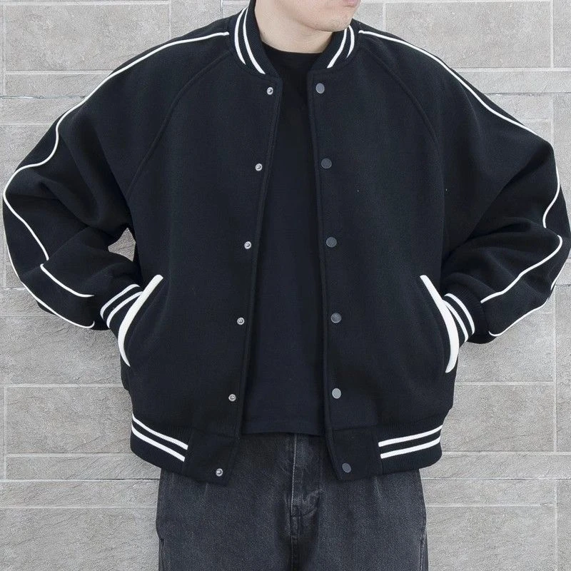 新款春秋2024棒球百搭潮流夹克休闲宽松男士潮牌外套情侣上衣