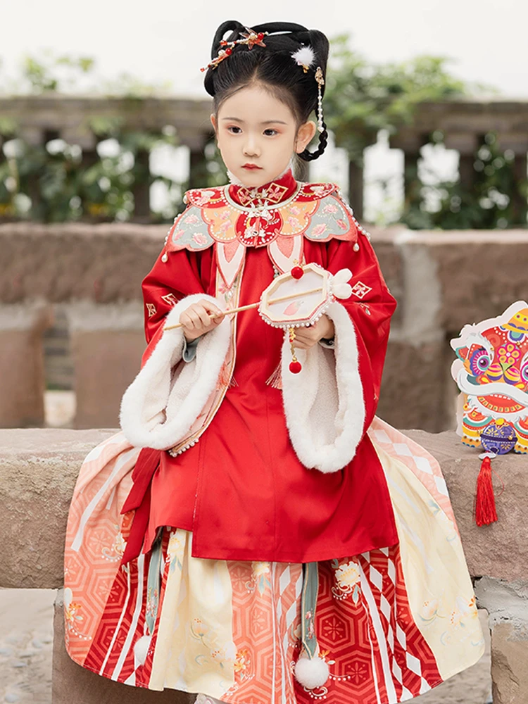 洛竹原创惊鸿儿童汉服春秋超仙服古风2025新款唐装中国风女童汉服