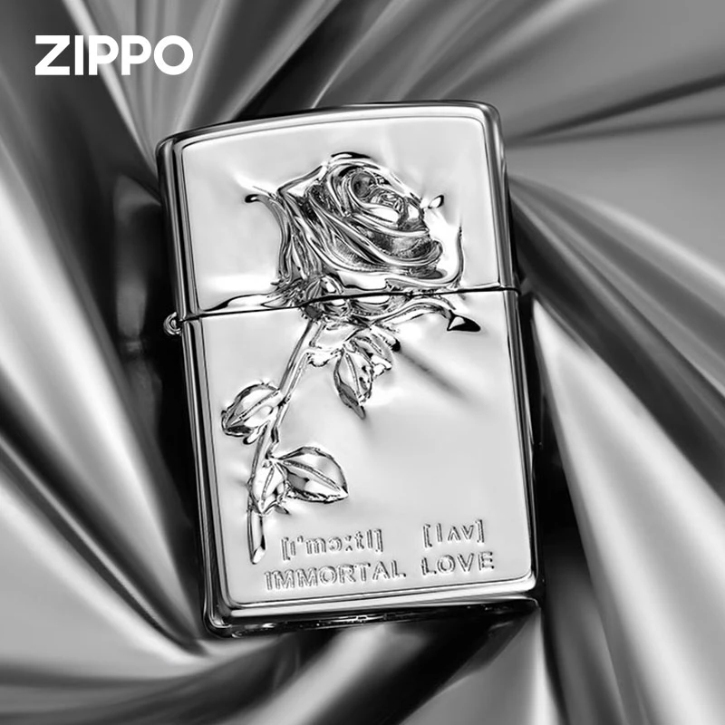 打火机ZIPPO正版 塑封玫瑰 七夕送礼经典防风煤油打火机TC9901TZ