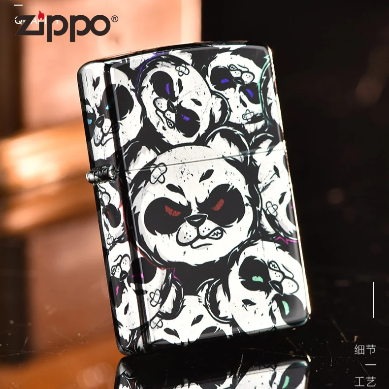 ZIPPO打火机痞子熊猫原装经典送礼款防风煤油打火机DY9902CY
