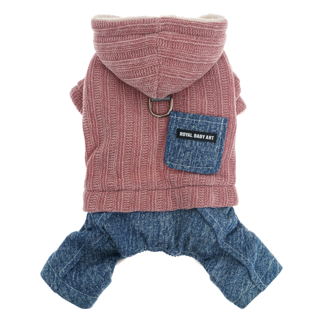 狗狗衣服秋冬款泰迪比熊博美四脚毛衣吉娃娃宠物幼犬加厚棉服1543