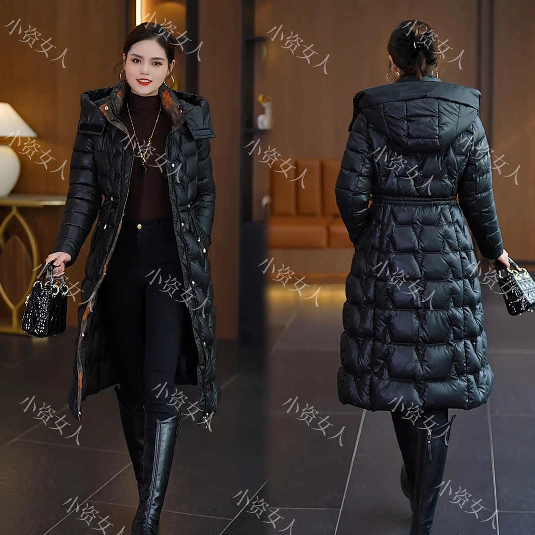 冬季免洗棉服女中长款修身显瘦女士保暖大码棉衣外套