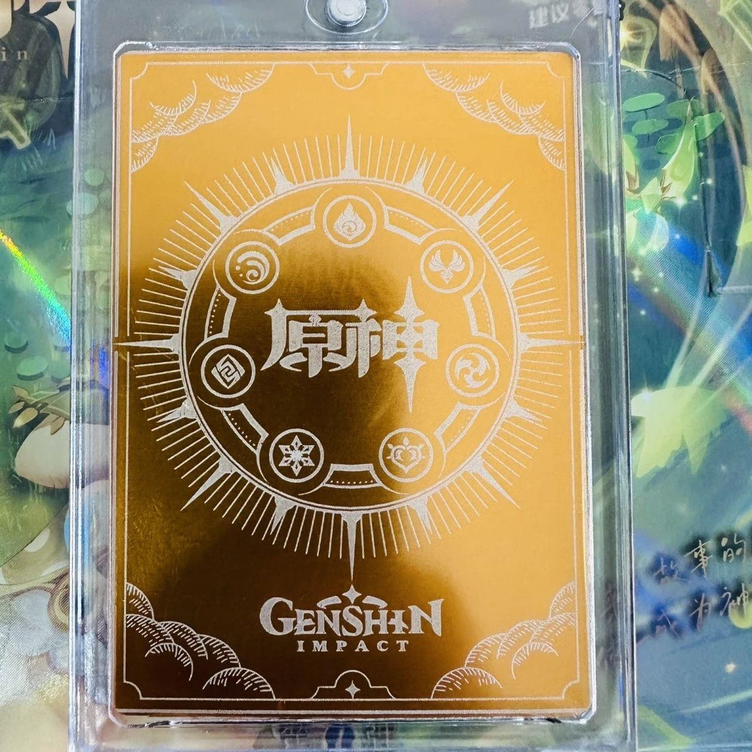 米卡原神周边卡牌卡片厚卡刻晴神里凌华角色卡闪卡sr游戏收藏卡