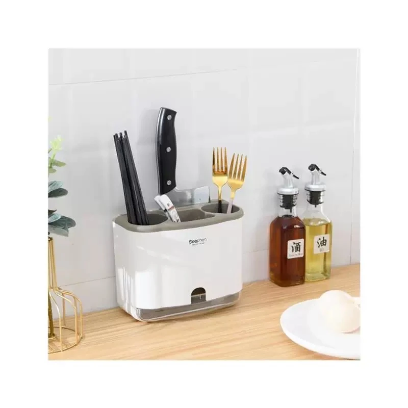 筷子置物架家用壁挂式沥水筷笼收纳盒厨房勺子筷子刀具筷子筒家用