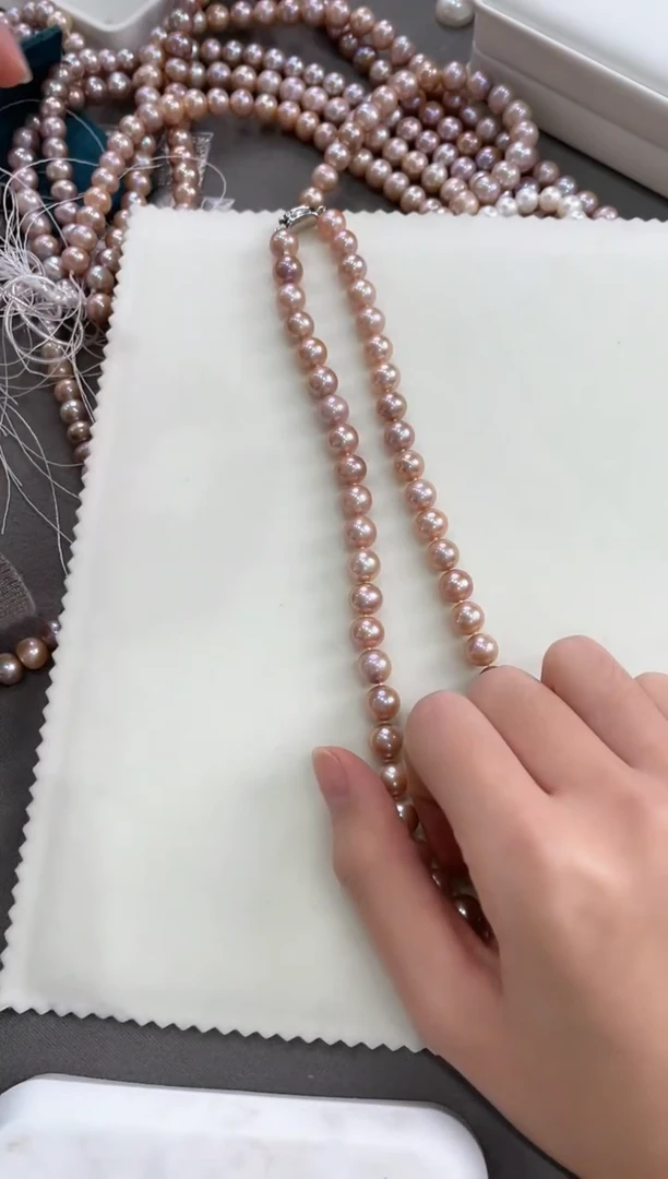 【闪购商品】淡水珍珠项链银S925镶嵌小皮卡无核8-10mm