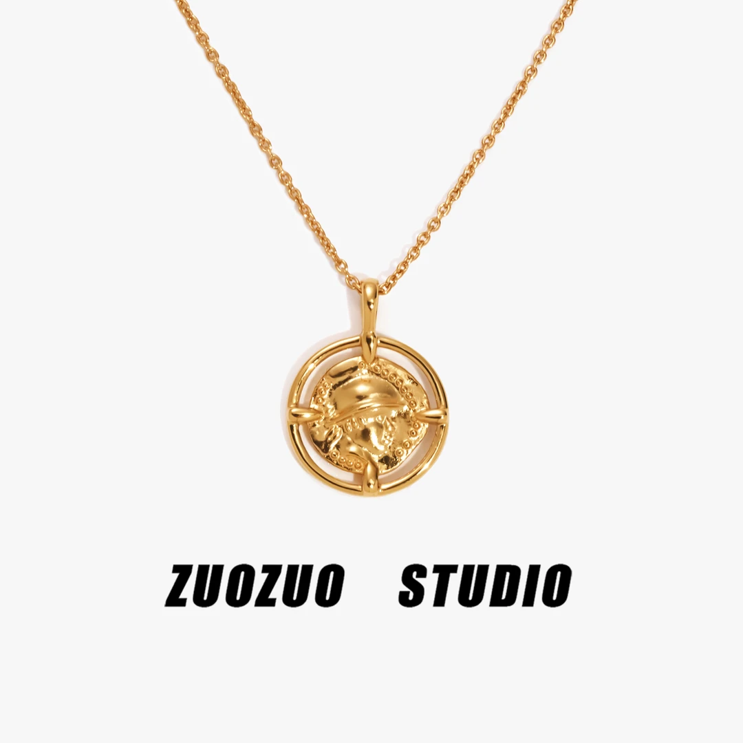 链子925银 【清仓】古币系列金色设计手工时尚气质精致百搭轻奢