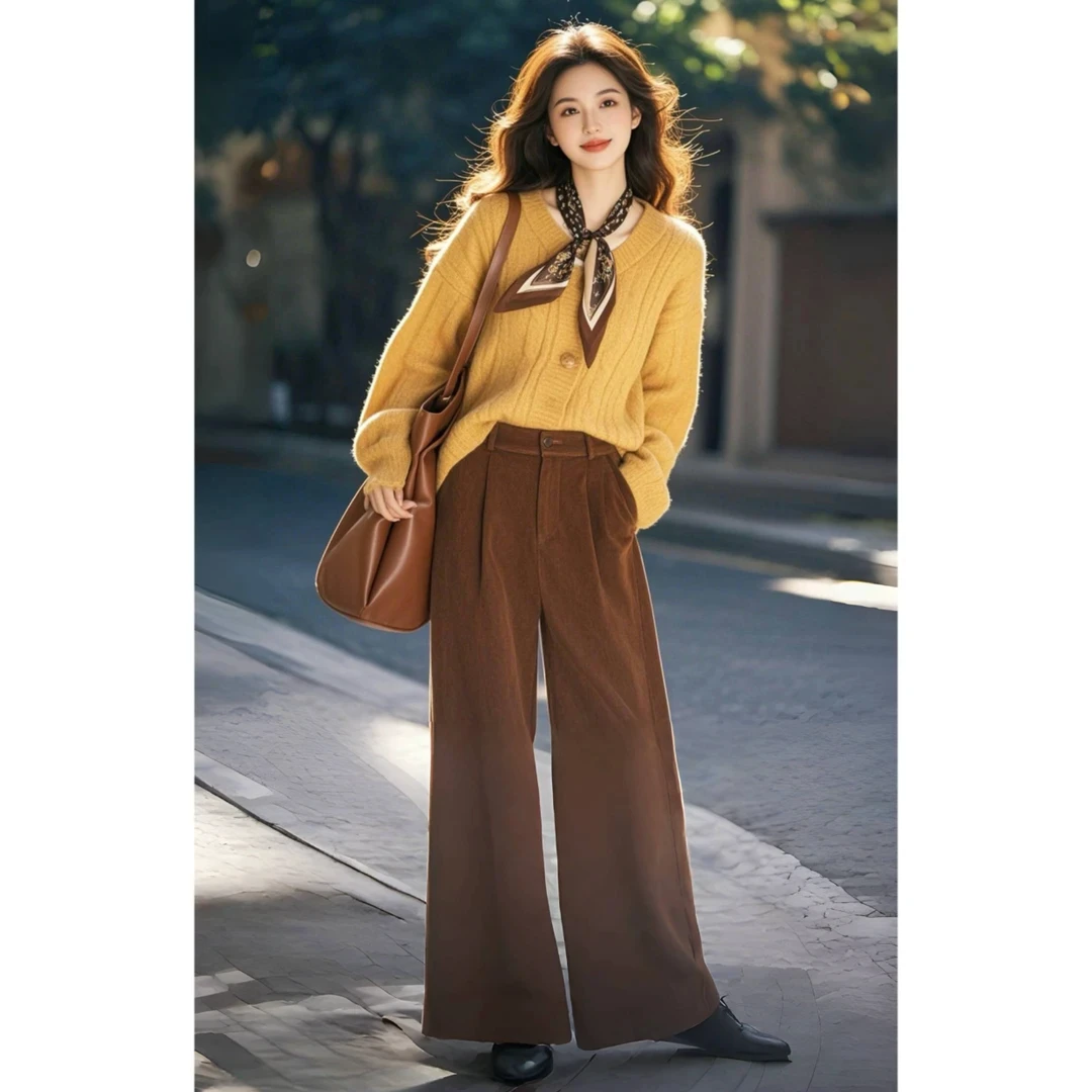 秋冬韩系气质时尚百搭宽松显瘦上衣休闲小众别致慵懒时尚针织上衣