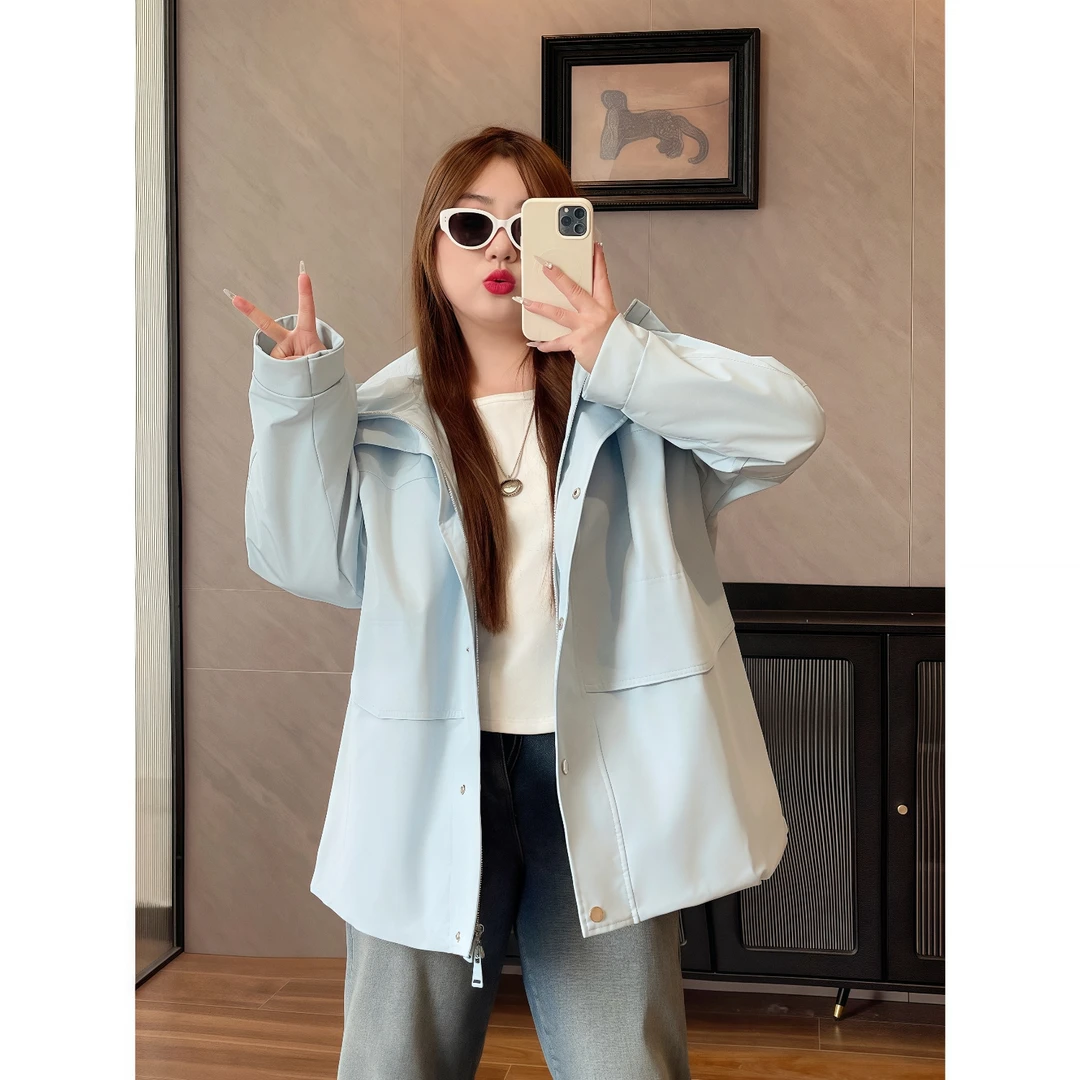 巴黎假日 / 硬壳三合一通勤款冲锋衣5338花契200斤胖mm潮流遮肉