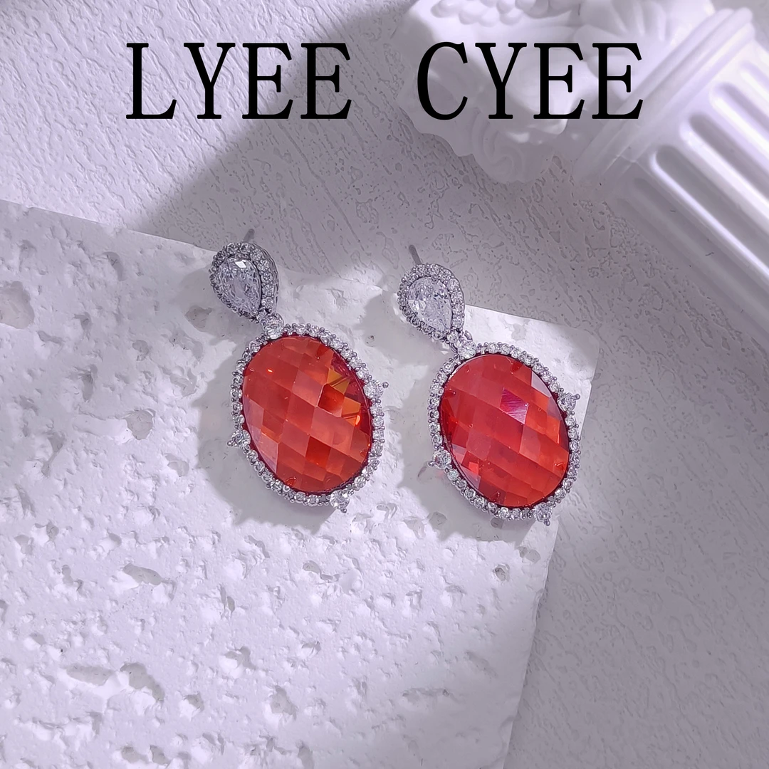 铜合金合成锆石耳饰 WLY-001707【霞光千里】耳环气质时尚简约小众