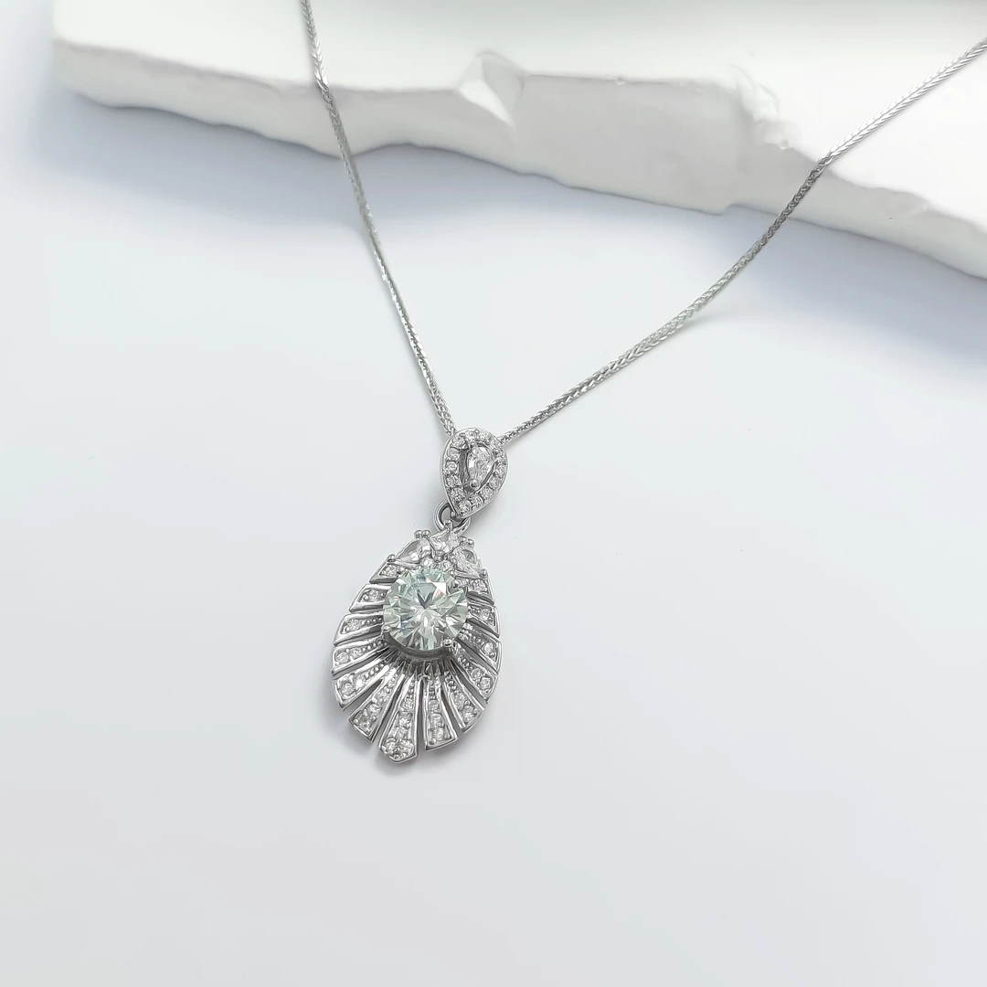 坠链均925银莫桑石 RSS-55702 项链欧美时尚精致小众大方