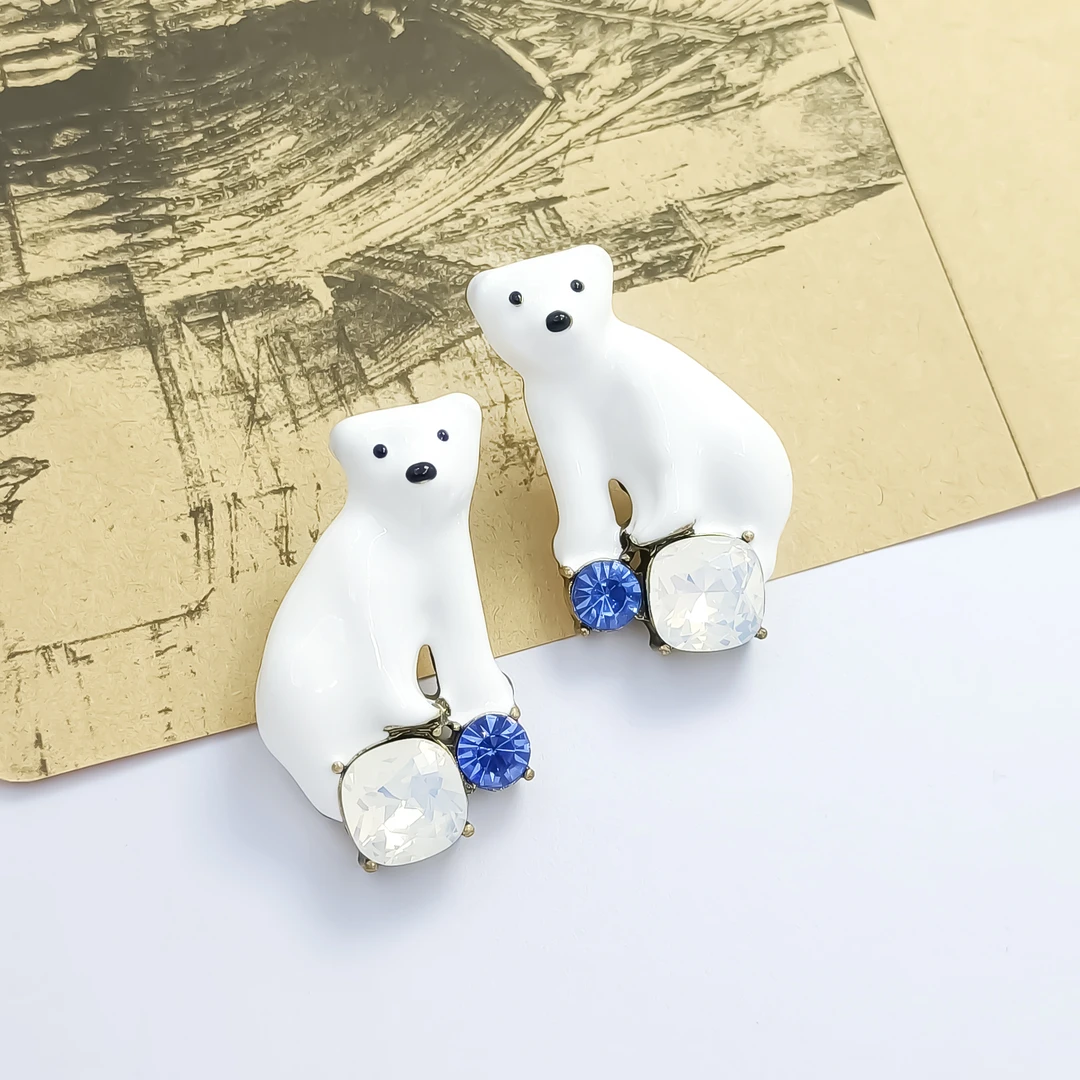 铜合金合成锆石耳饰 WRR-001137【云雾】耳环百搭简约欧美气质时尚