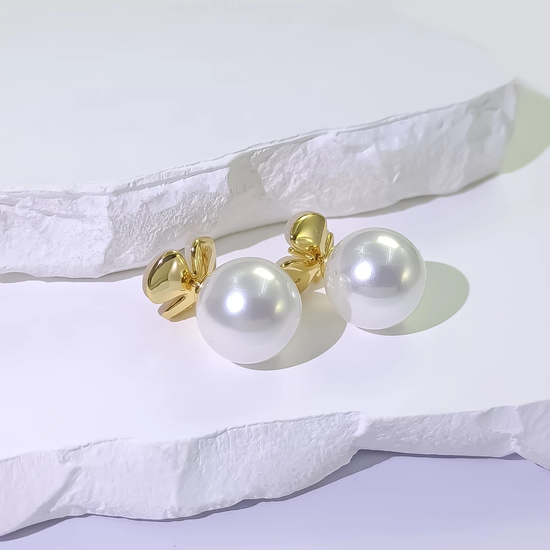 铜合金合成锆石耳饰 WDS-000912【雨露】耳饰轻奢时尚百搭气质欧美