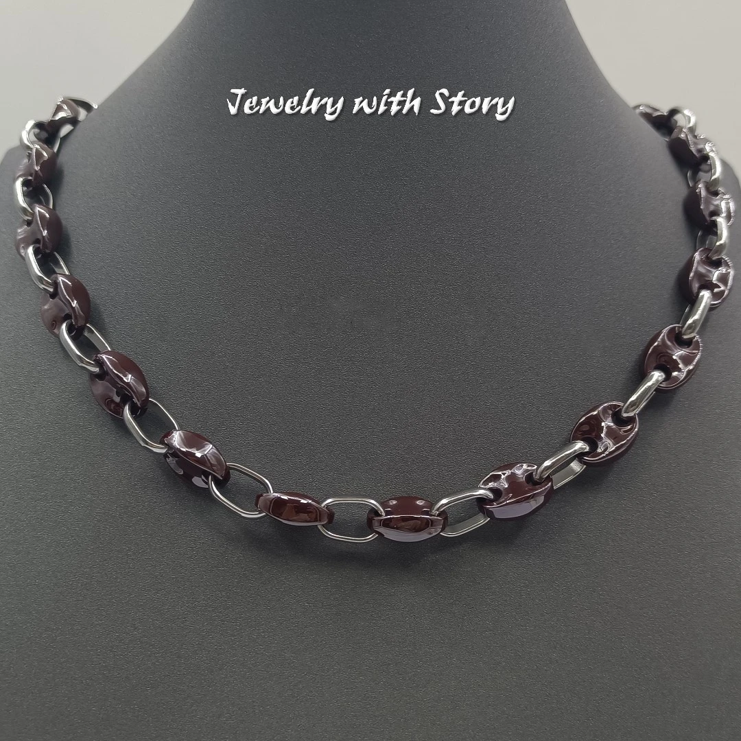 铜合金陶瓷项链 B2YF-21472 项链个性简约百搭欧美轻奢