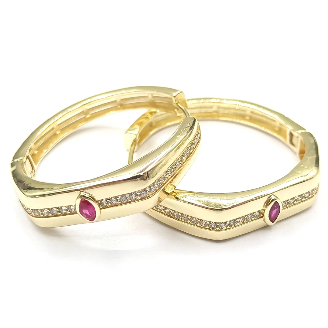 铜合金合成锆石耳饰 FXL-50049 耳饰小众时尚轻奢气质欧美