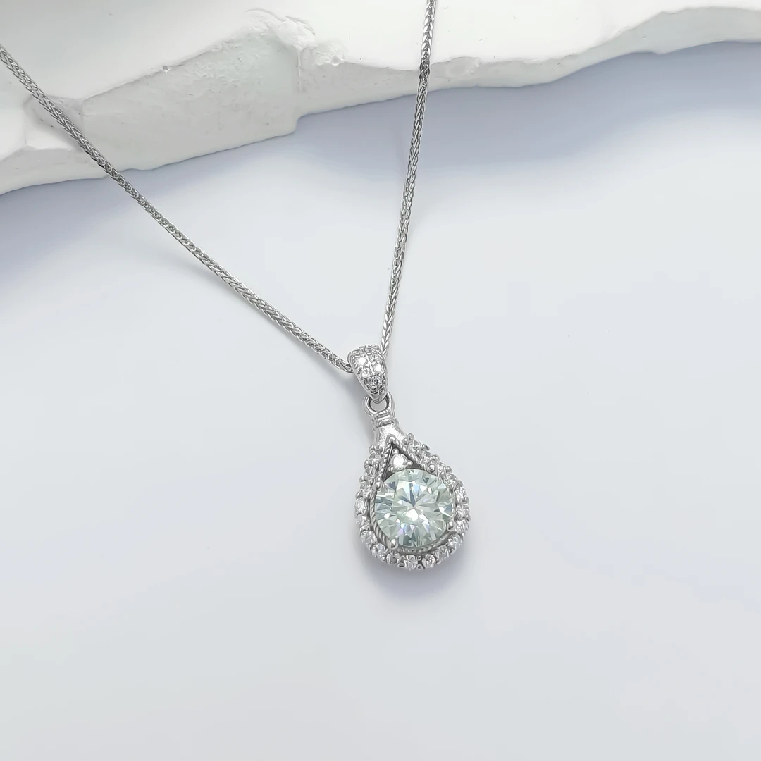 坠链均925银合成锆石 RSS-55703 项链欧美时尚精致小众大方