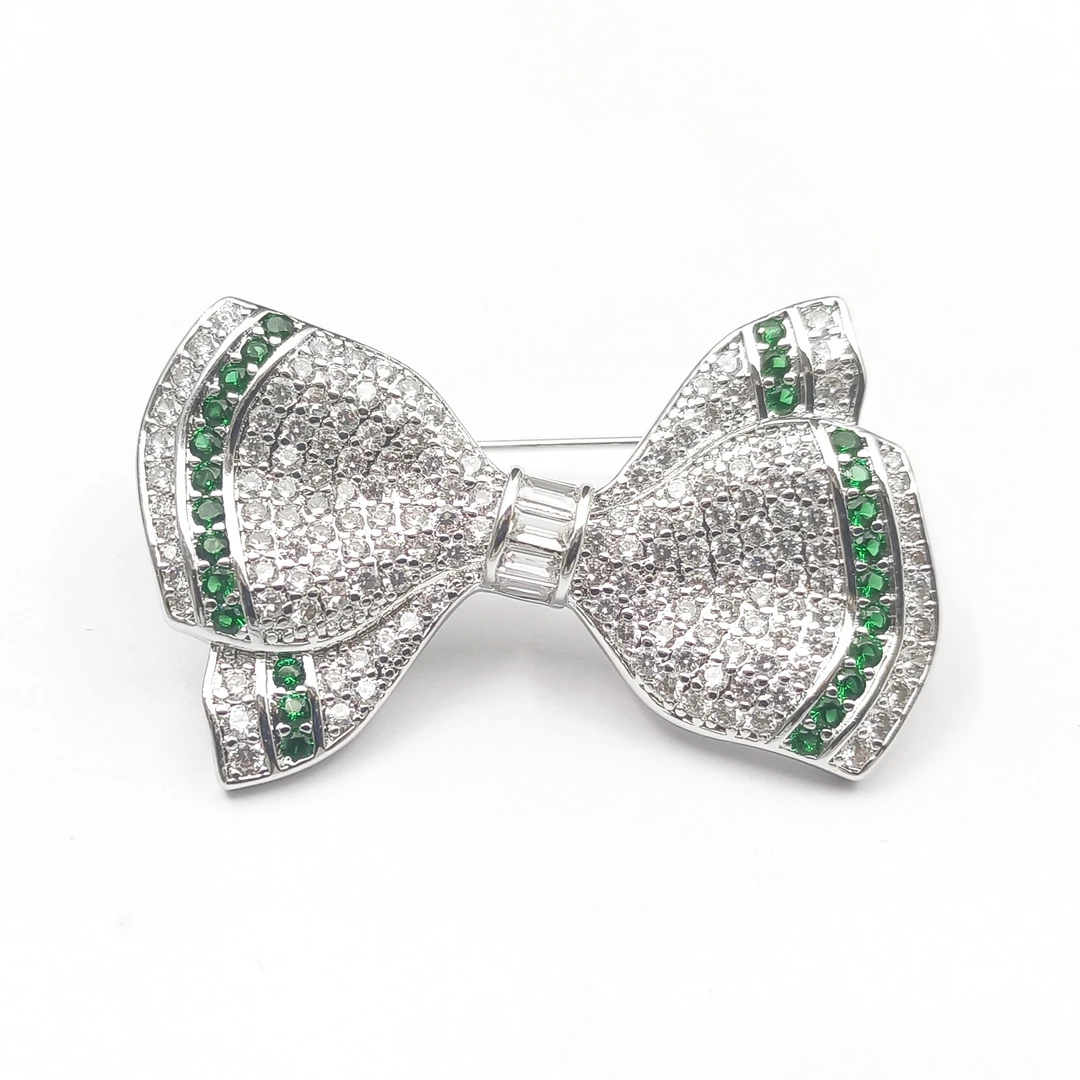 铜合金合成锆石胸针 WFL-000650  胸针百搭时尚轻奢精致简约